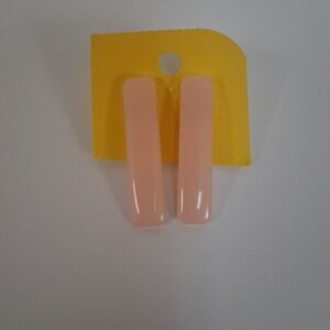 Vintage Style‎ Pink Lucite Bar Earrings Rectangle Post Stud Retro Mod Minimalist